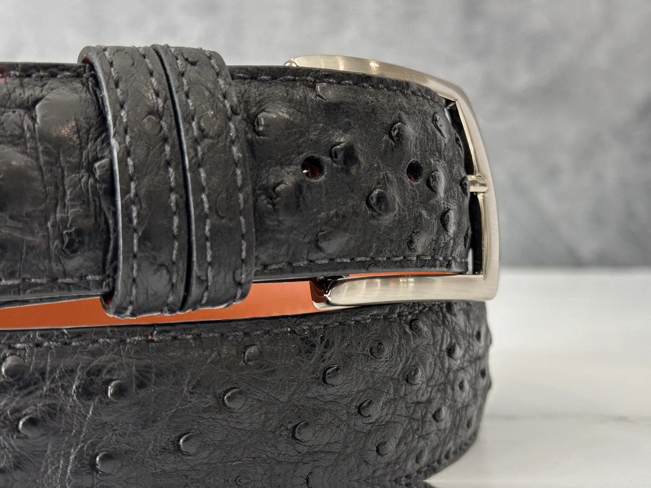 Ostrich Quill Belt: Black