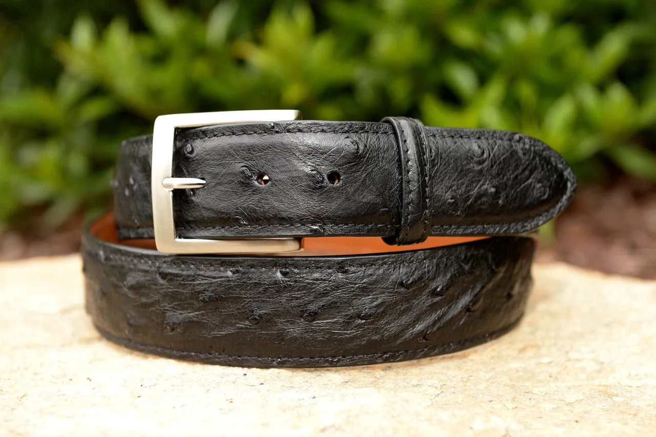 Ostrich Quill Belt: Black
