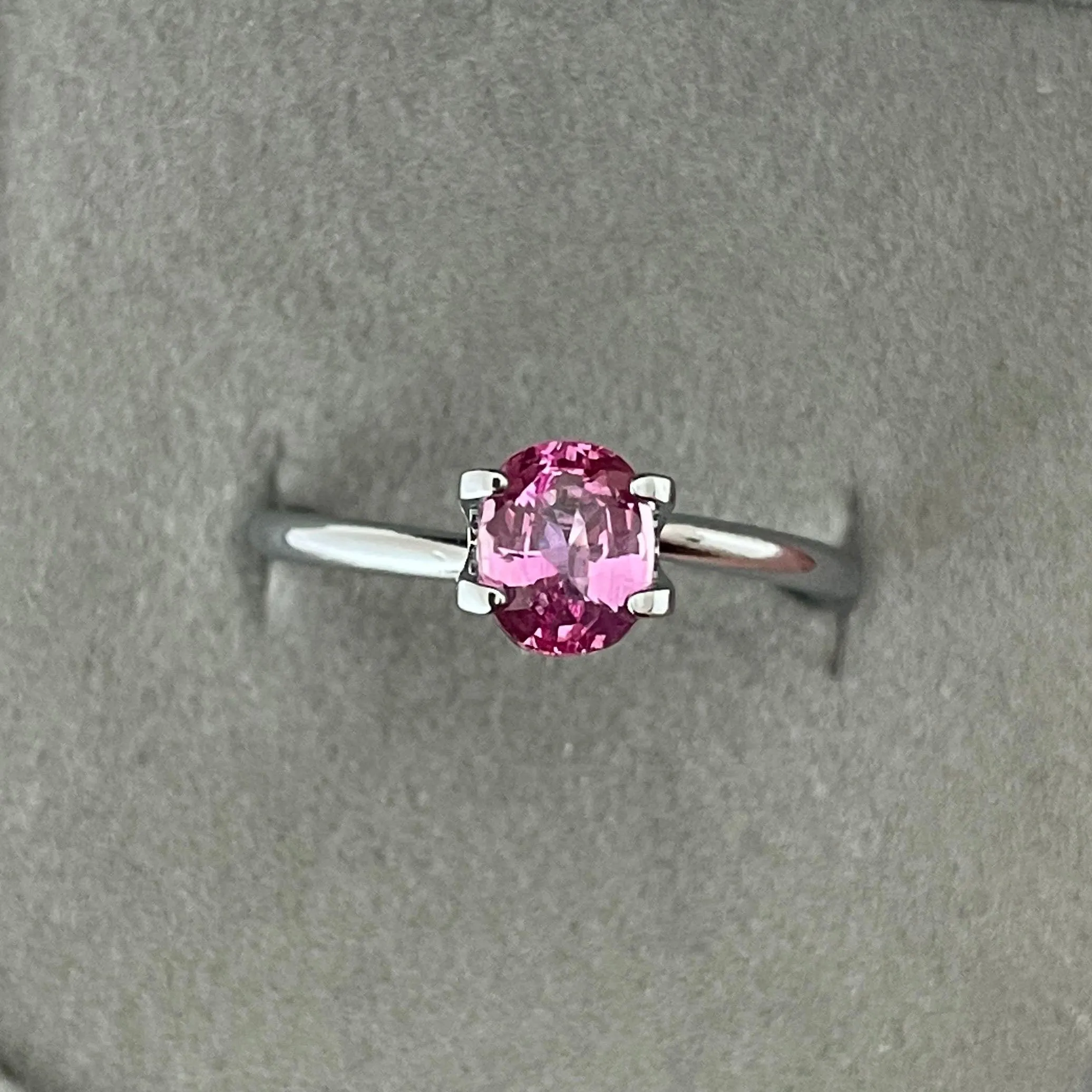Oval Pink Sapphire 1.13 Carat Loose Gemstone Natural Unheated Stone for Making Jewellery. A perfect clarity pink oval cut sapphire.