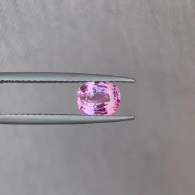 Oval Pink Sapphire 1.13 Carat Loose Gemstone Natural Unheated Stone for Making Jewellery. A perfect clarity pink oval cut sapphire.