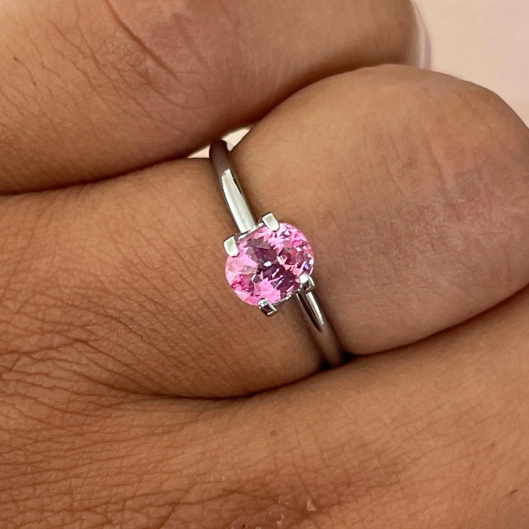 Oval Pink Sapphire 1.13 Carat Loose Gemstone Natural Unheated Stone for Making Jewellery. A perfect clarity pink oval cut sapphire.
