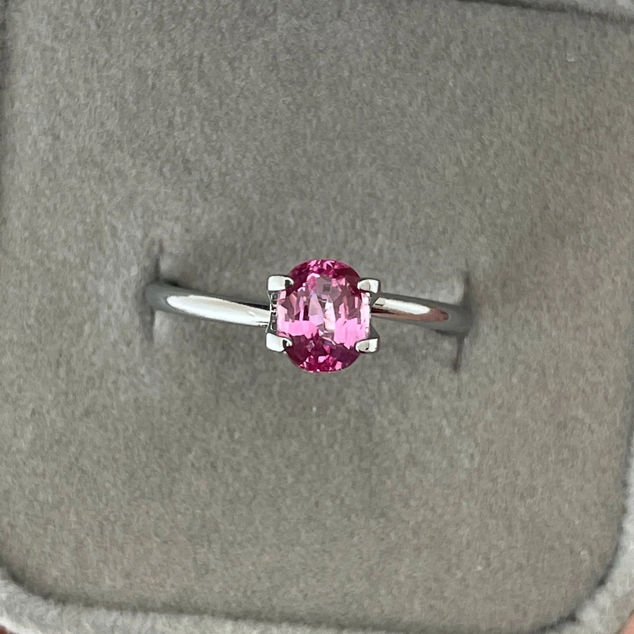 Oval Pink Sapphire 1.13 Carat Loose Gemstone Natural Unheated Stone for Making Jewellery. A perfect clarity pink oval cut sapphire.