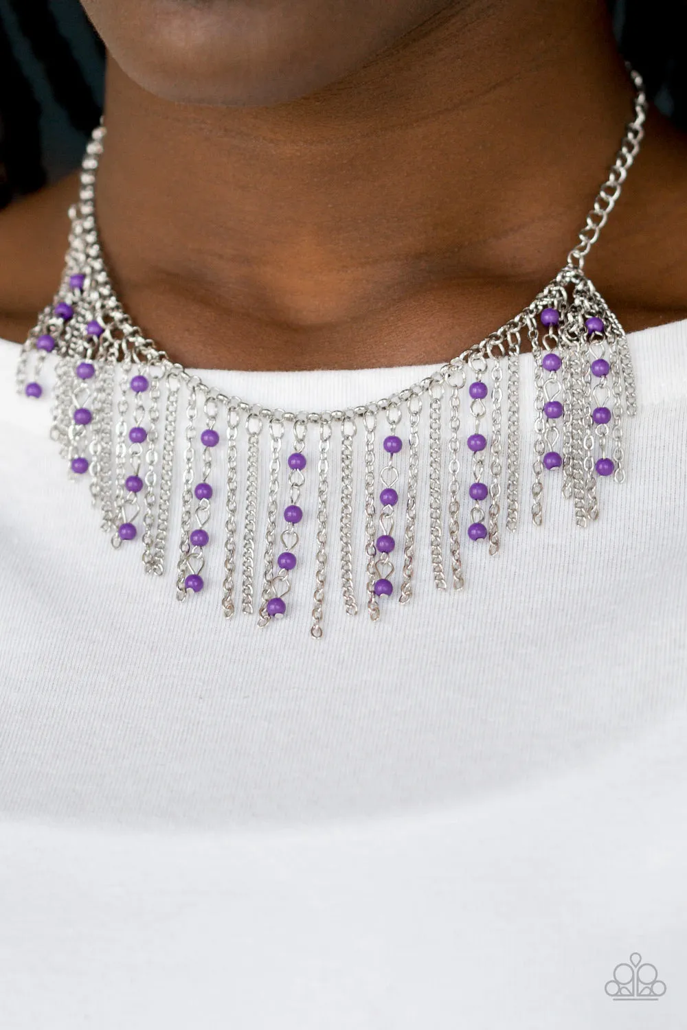 Paparazzi Harlem Hideaway Necklace Purple