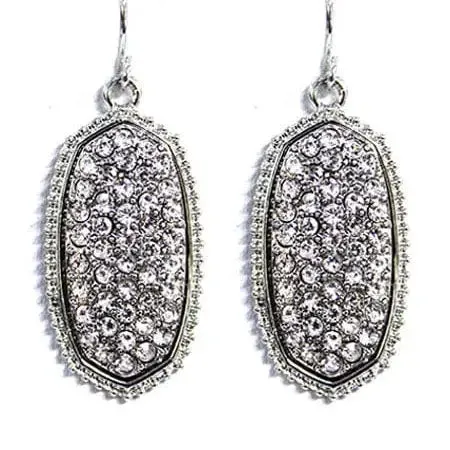 Pave Rhinestone Earrings