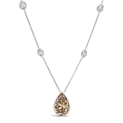 Pear Shaped Diamond Necklace