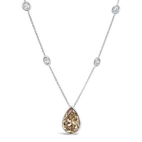 Pear Shaped Diamond Necklace