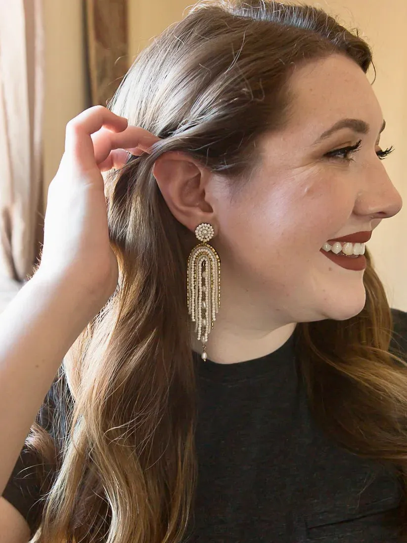 Pearlescent Chandelier Earrings