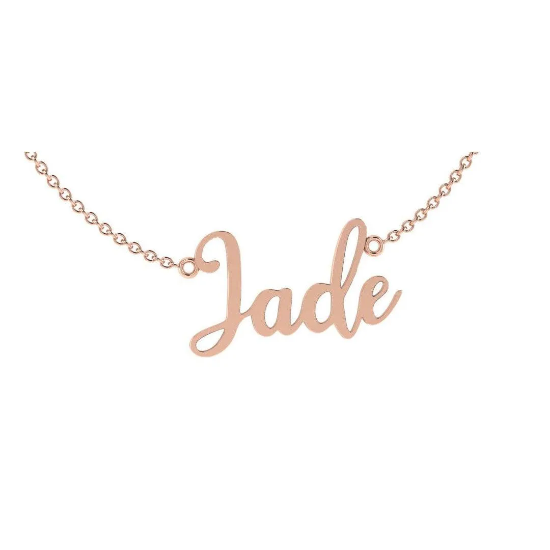 Personalized 14k Gold Name Necklace JADE