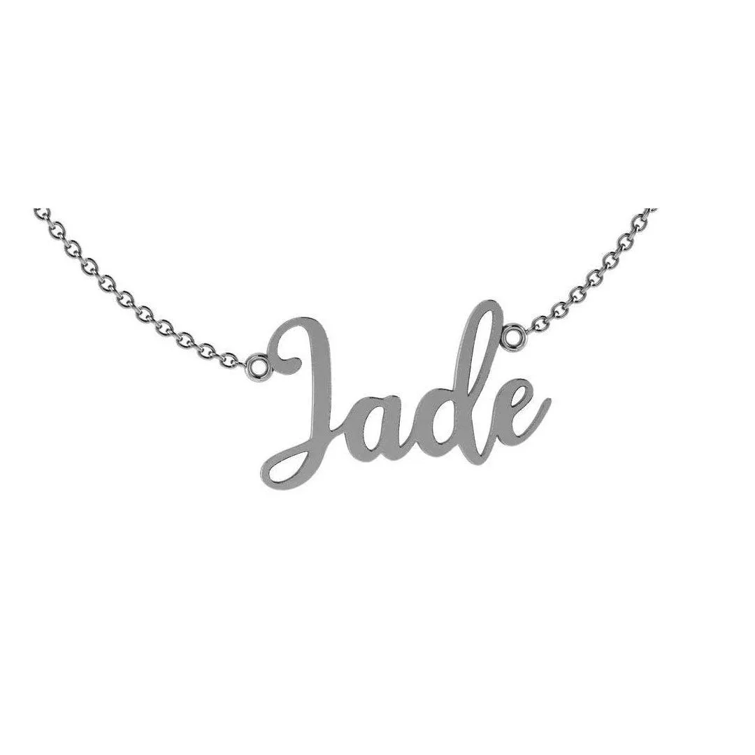 Personalized 14k Gold Name Necklace JADE