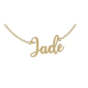 Personalized 14k Gold Name Necklace JADE