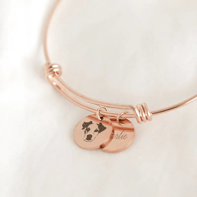 Personalized Dog Bracelet - Pet Photo Bracelet, Personalized Dog Memorial Bracelet by Cushy Pups