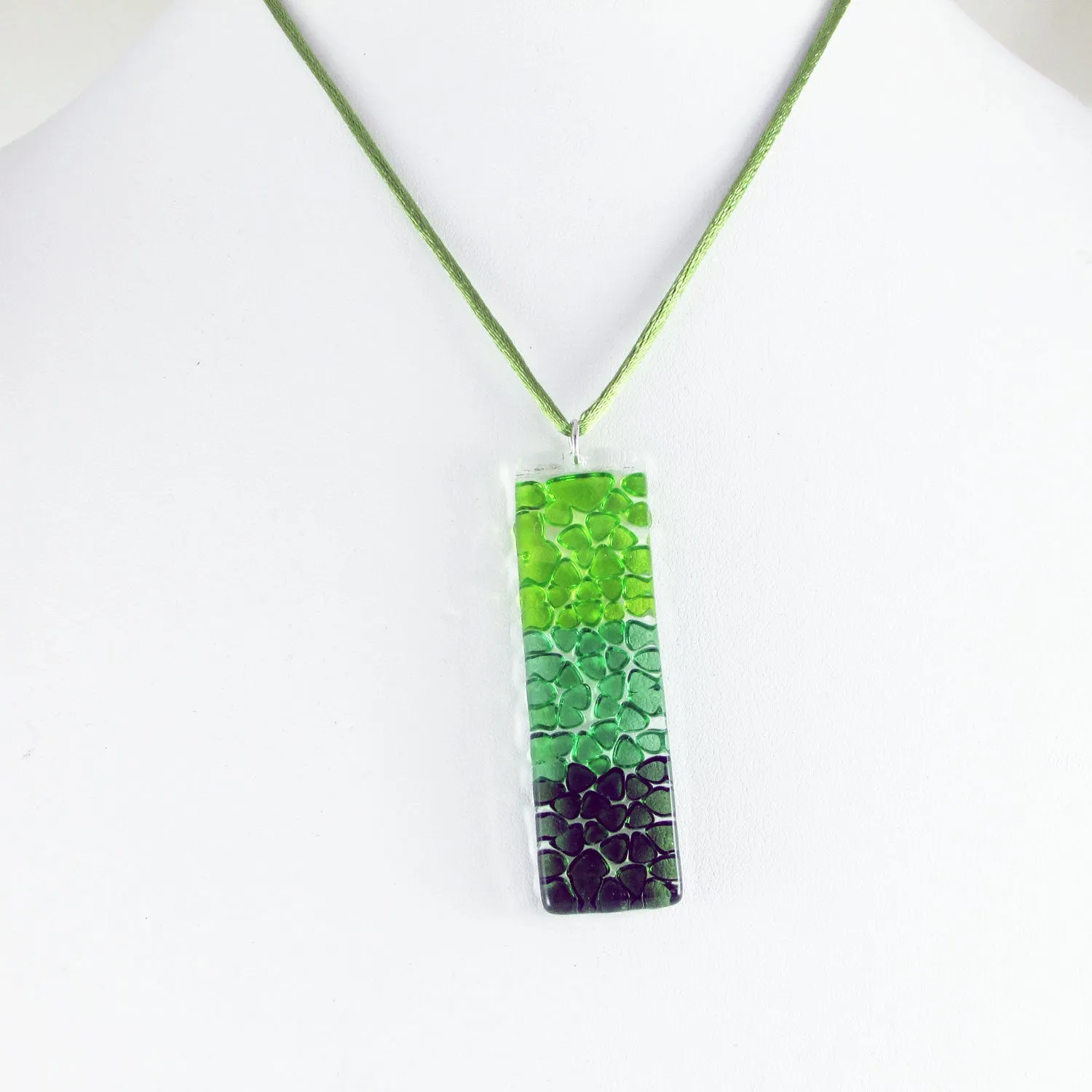 Picado Glass Pendant -Green
