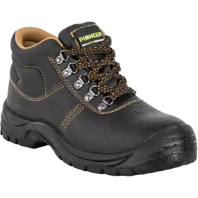 Pioneer Black 200J steel toe cap   steel midsole safety boots