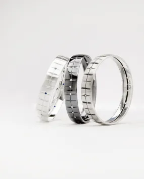 Plaid Bracelet diamonds narrow blackened