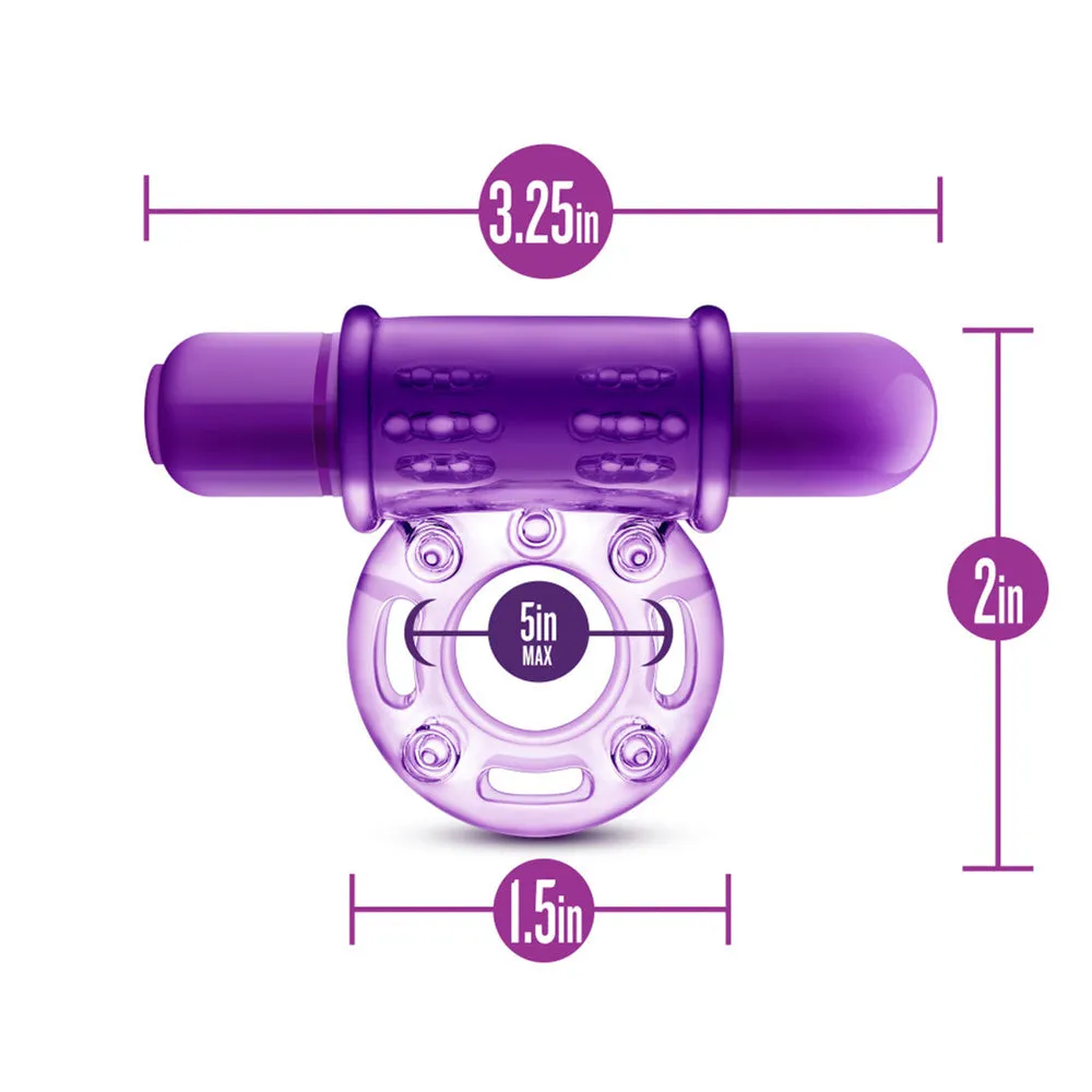Play With Me Couples Play Vibrating Cockring (Purple)