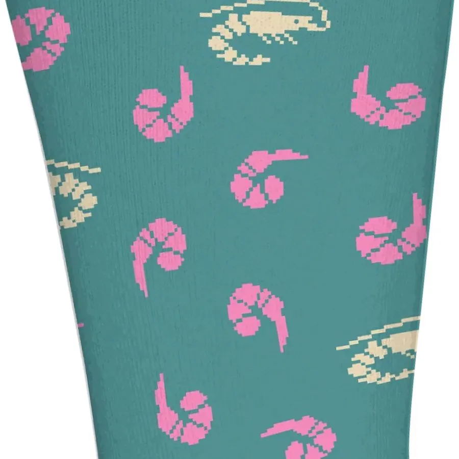 'Prawn' Cotton Socks in Teal by Brown Dog Hosiery