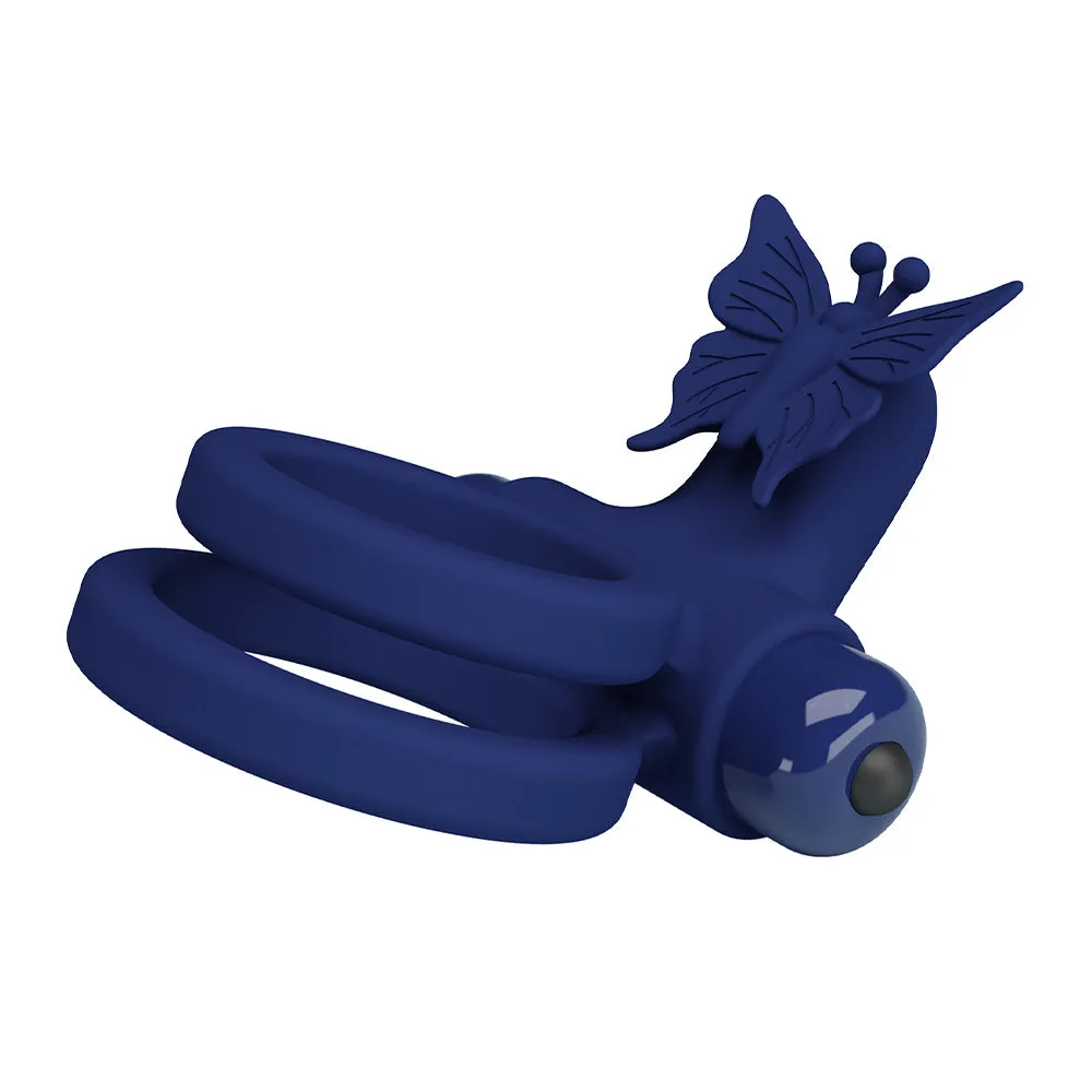 Pretty Love Jamele Vibrating Butterfly Cock & Ball Ring