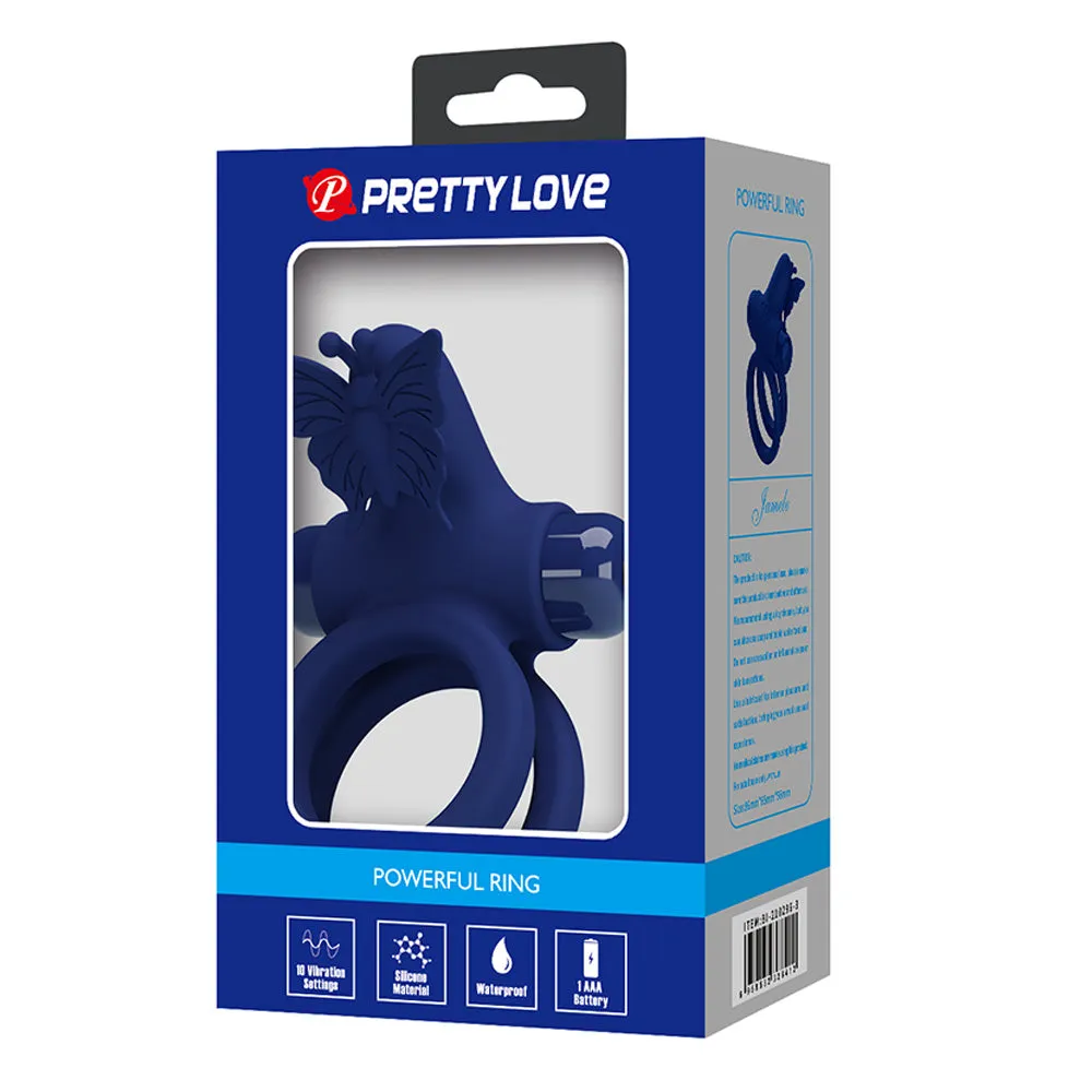 Pretty Love Jamele Vibrating Butterfly Cock & Ball Ring
