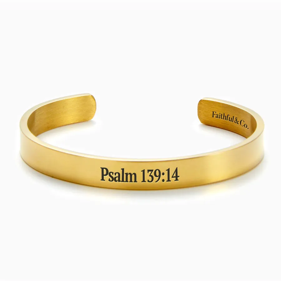Psalm 139:14 Cuff Bracelet