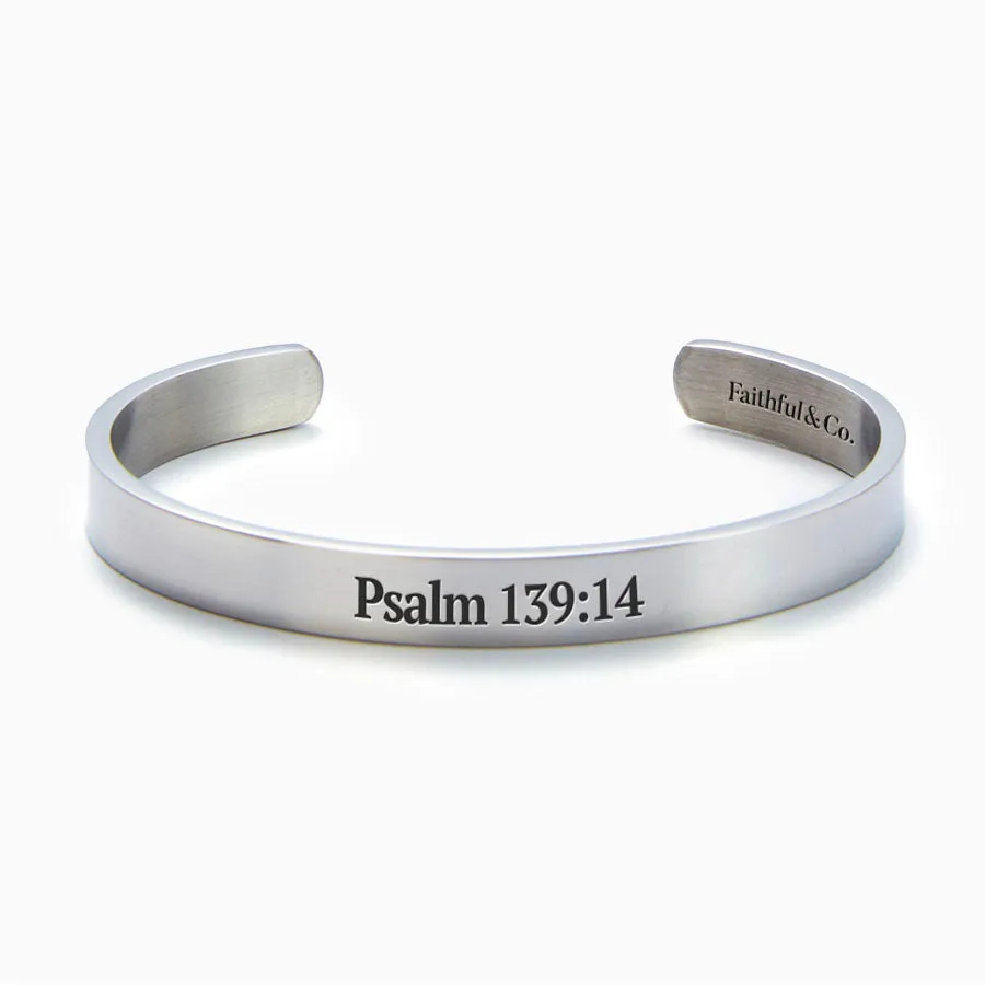 Psalm 139:14 Cuff Bracelet