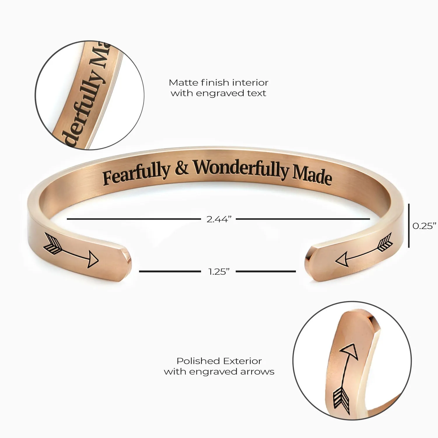 Psalm 139:14 Cuff Bracelet