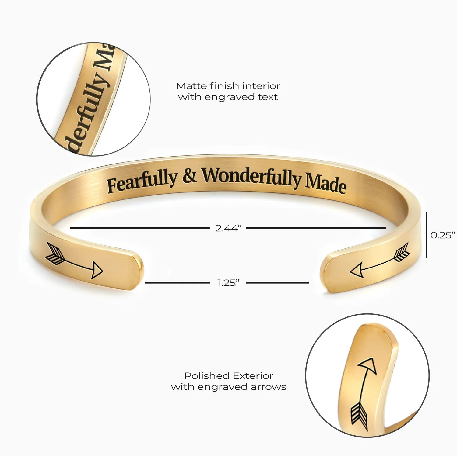 Psalm 139:14 Cuff Bracelet