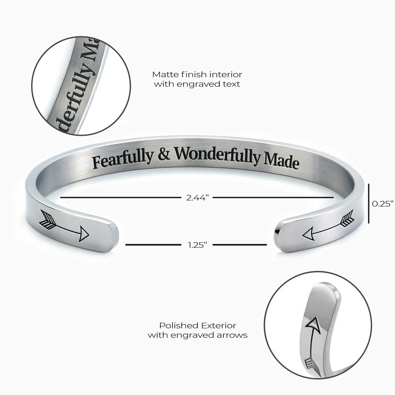 Psalm 139:14 Cuff Bracelet
