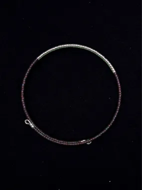 Red and Silver Beaded Bracelet