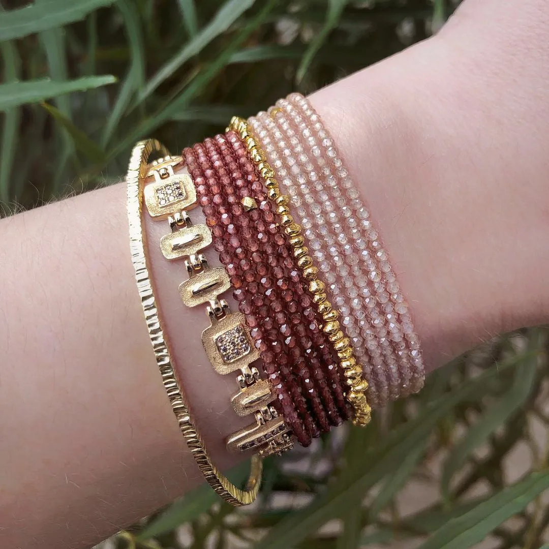 Red Garnet Wrap Bracelet - Necklace