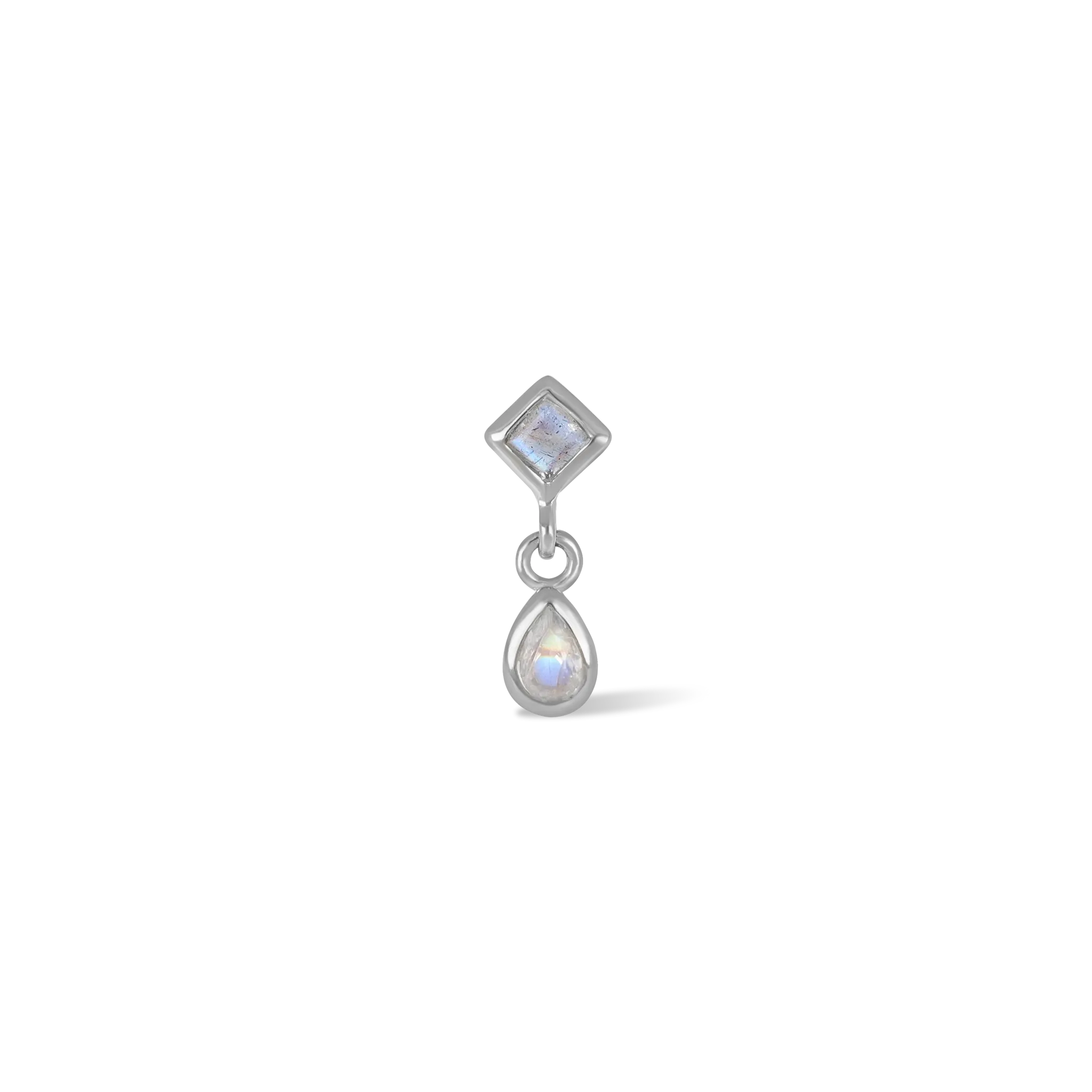 Rena • Labradorite & Moonstone Threadless Ends