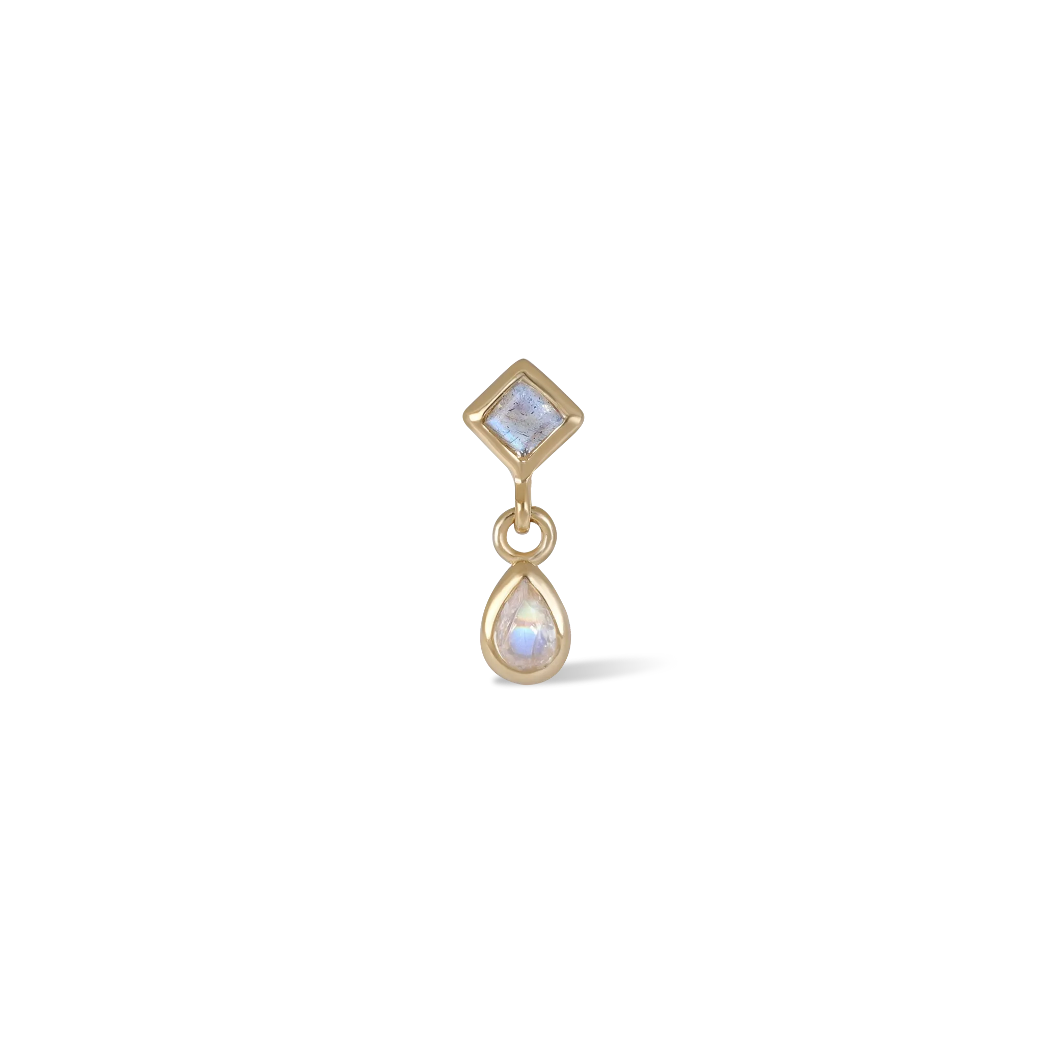 Rena • Labradorite & Moonstone Threadless Ends