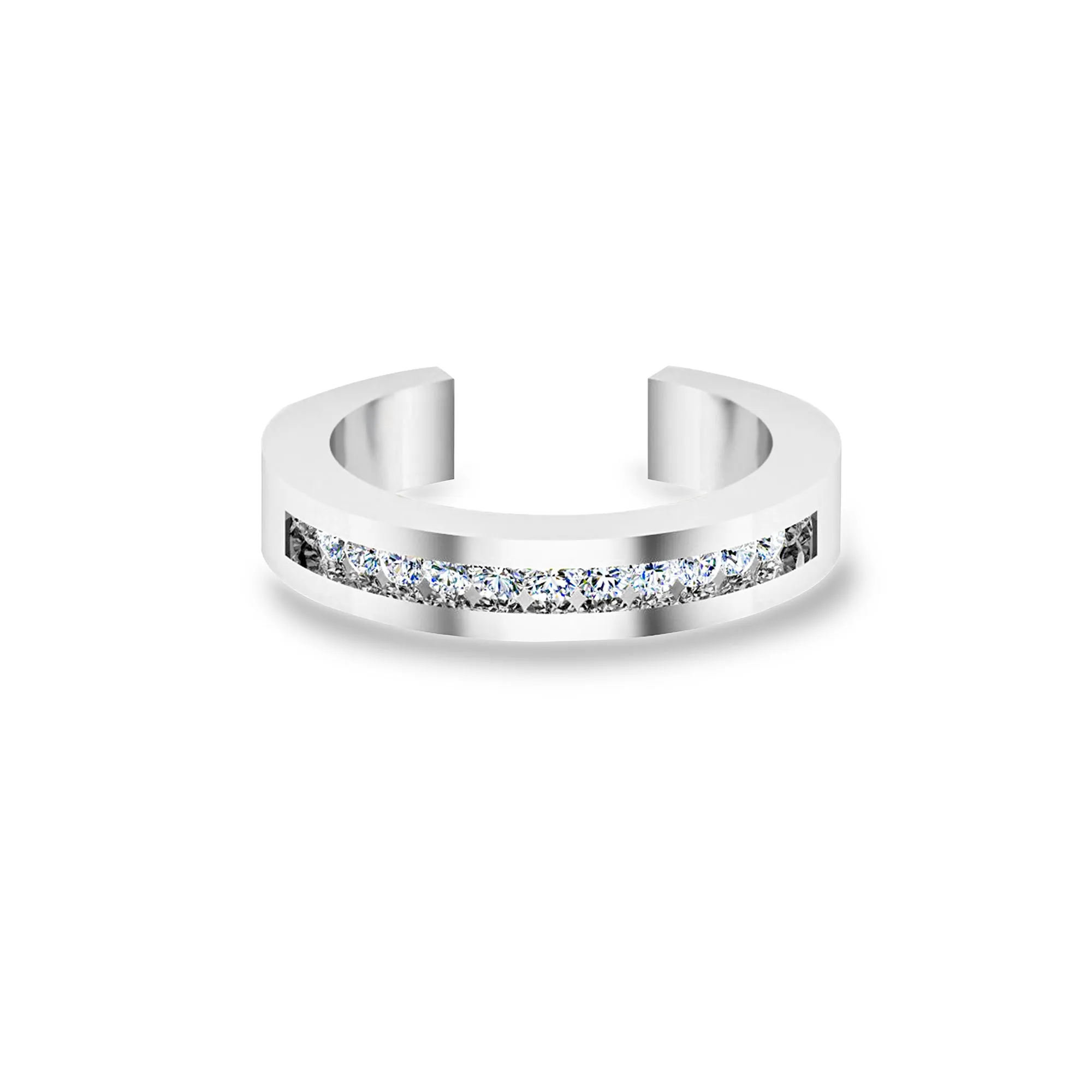 RKC Classy Moissanite Round Cut Wedding Toe Ring For Her 925 Sterling Silver 14K Yellow Gold Plated Wt 2 gm Width 3.30 MM