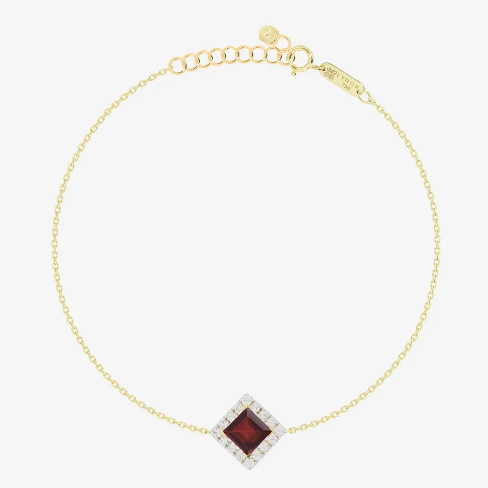Roda Bracelet in Diamond and Garnet