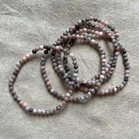 Rose Agate 4mm Beaded Bracelet - Compassion