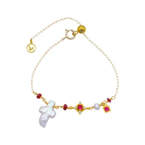 Ruby & Pearl Bracelet