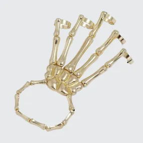Skeleton Hand Finger Bone Bracelet Ring
