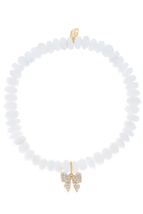 Small Bow Moonstone Bracelet