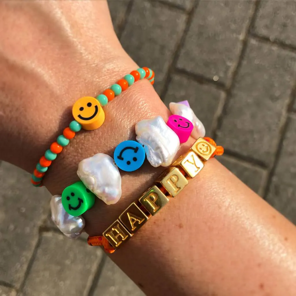 Spell It Out Personalised Alphabet Cube Nautical Cord Bracelet