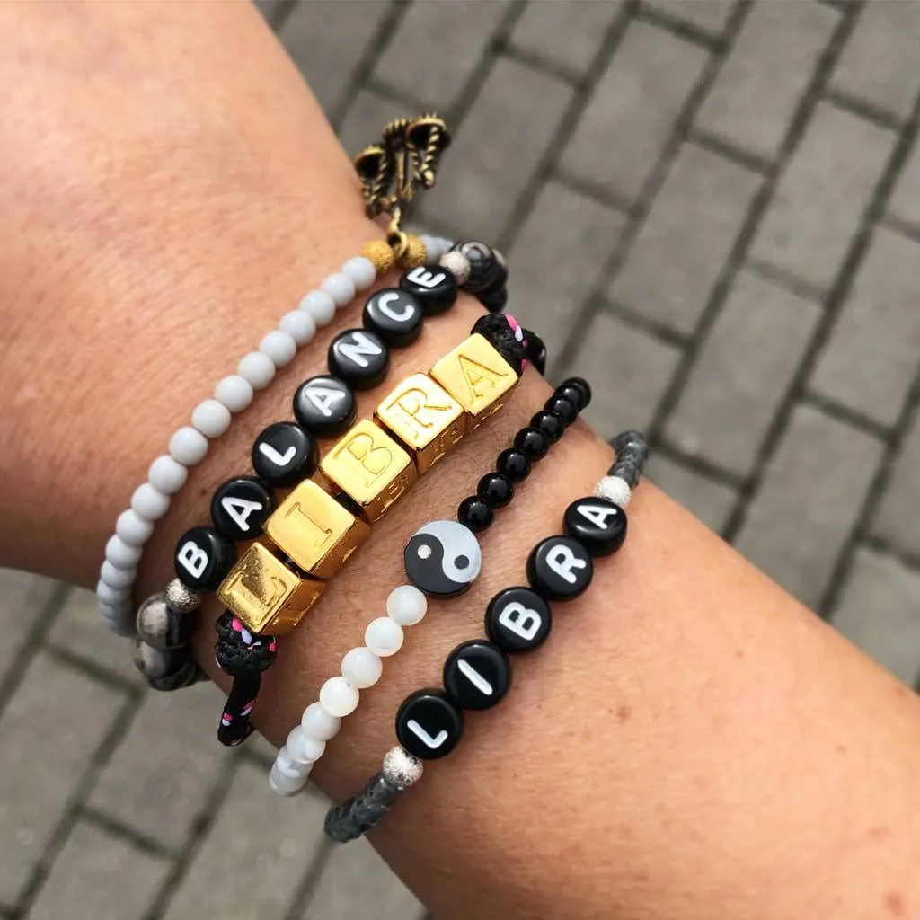 Spell It Out Personalised Alphabet Cube Nautical Cord Bracelet