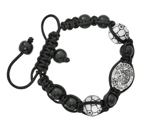 St. Sebastian Adjustable Soccer Bracelet Carded