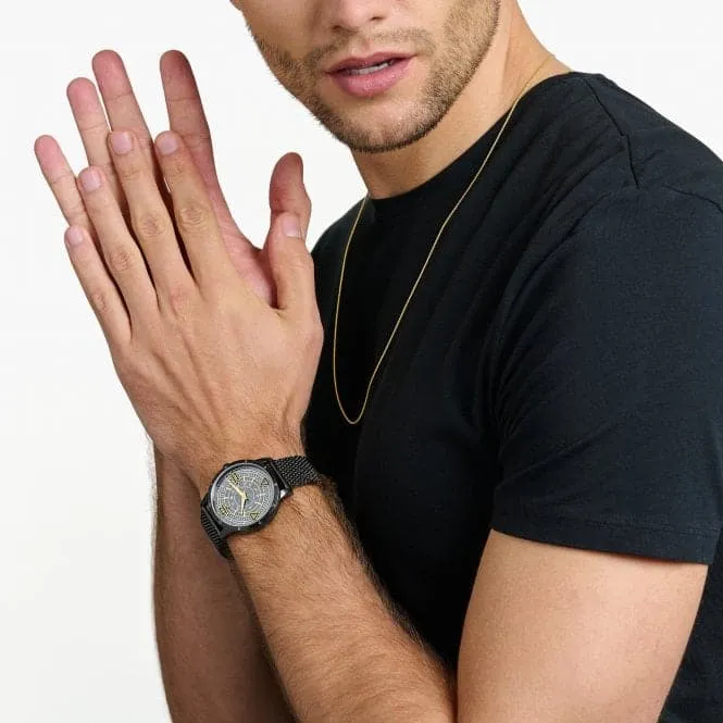 Stainless Steel Dial Black Elements Of Nature Mens Watch WA0389-202-203