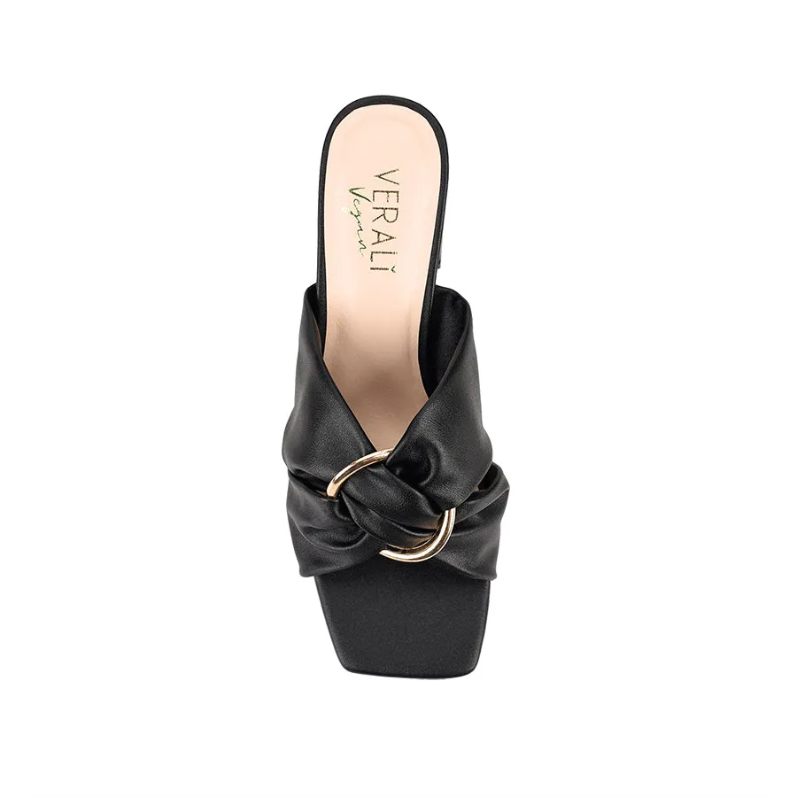 Stamos Block Heel Mules - Black
