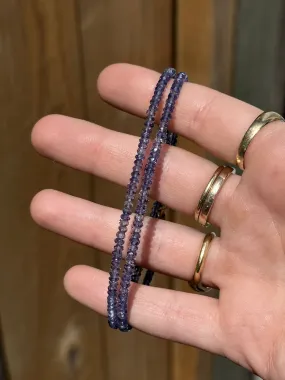 Starry Night Iolite Beaded Necklace