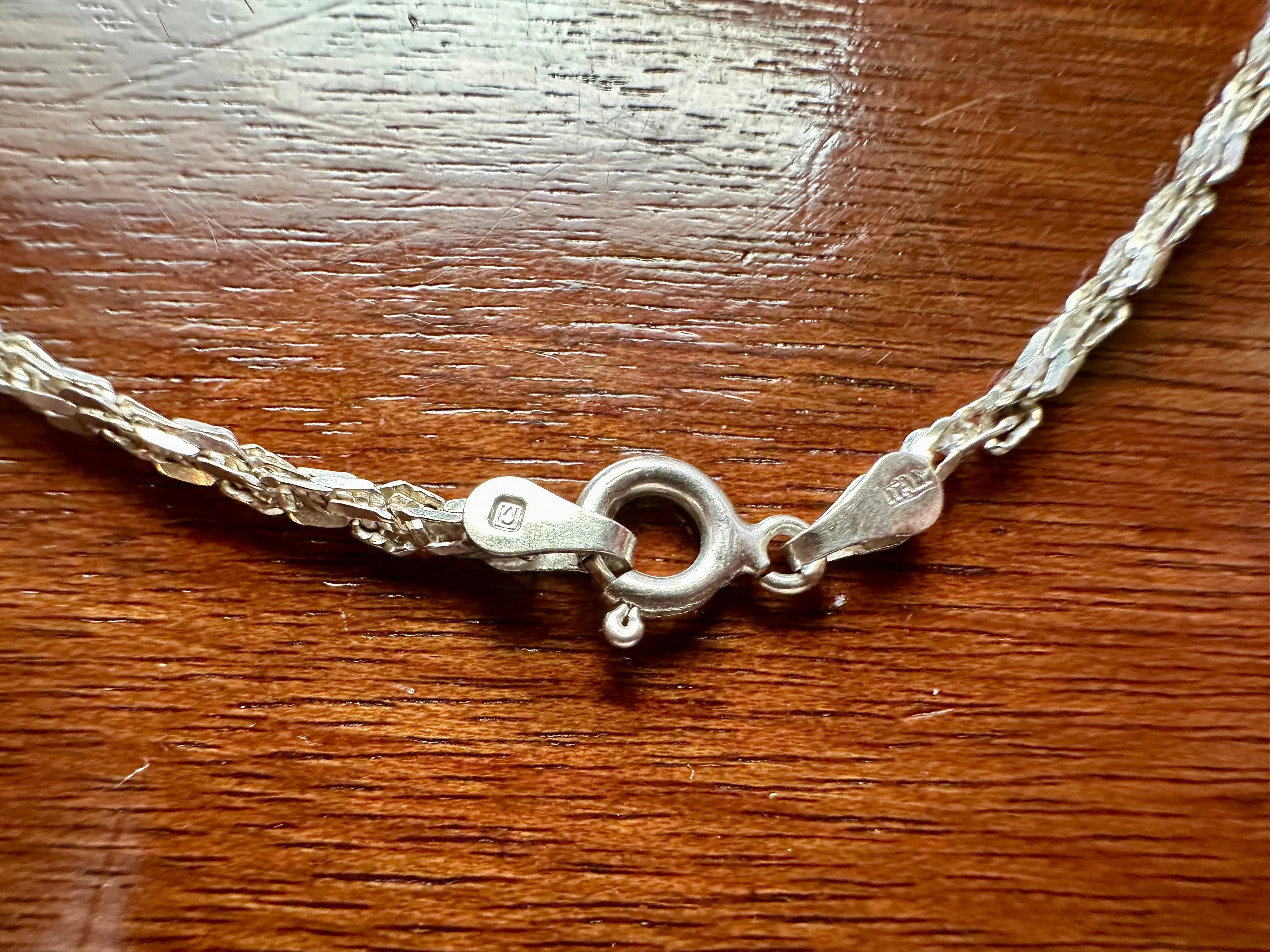 Sterling Silver 925 Chain Link 7" Long Bracelet