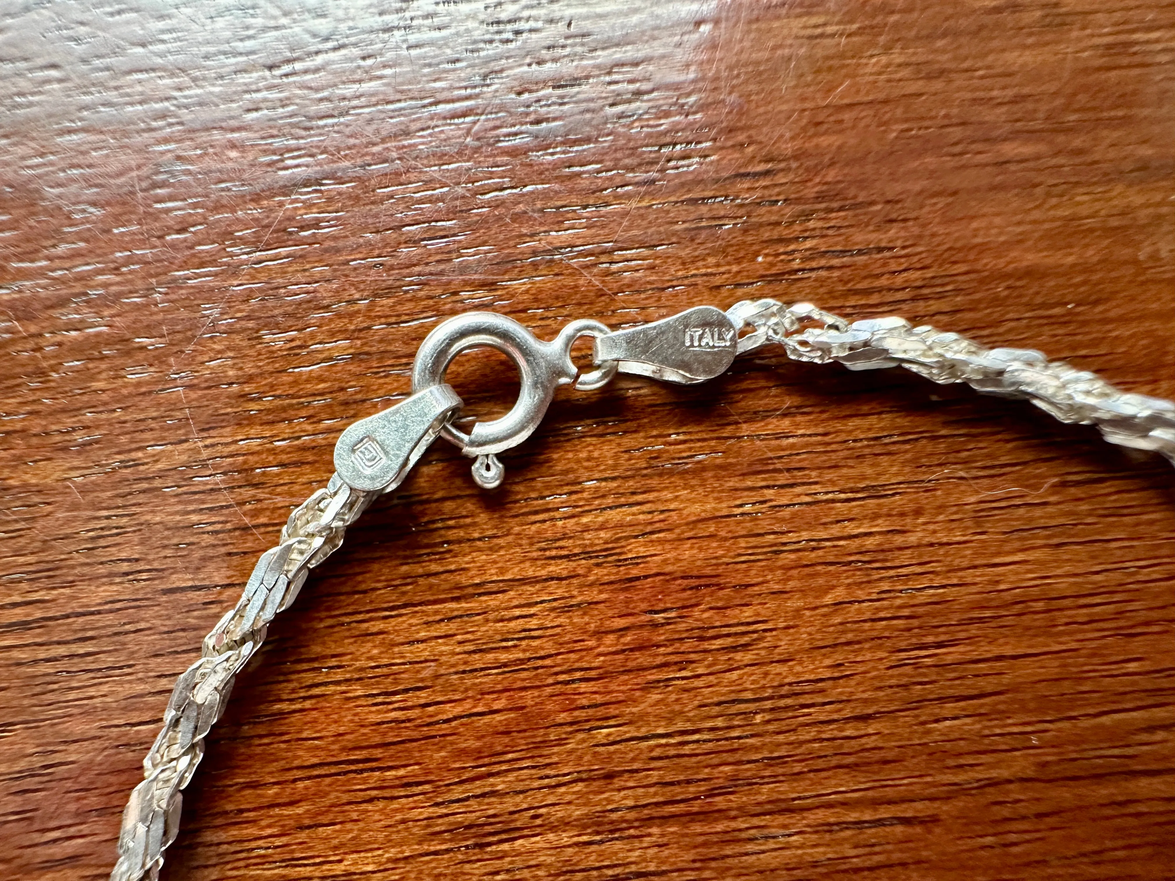 Sterling Silver 925 Chain Link 7" Long Bracelet