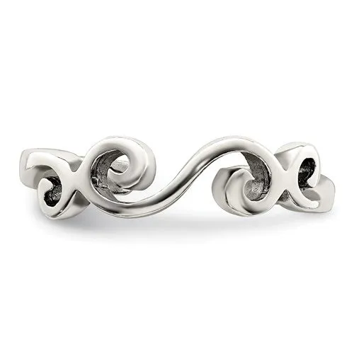 Sterling Silver Antiqued Swirl Toe Ring