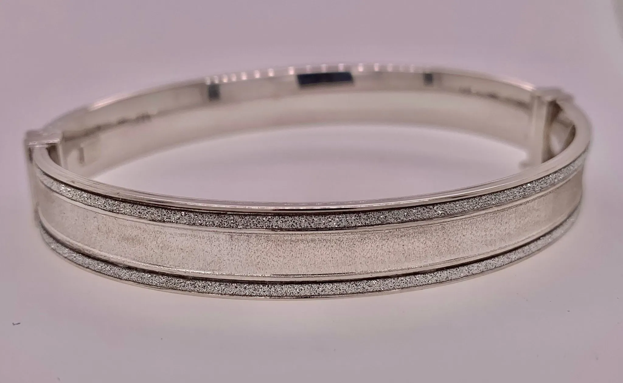 Sterling Silver Shimmer Bangle Bracelet