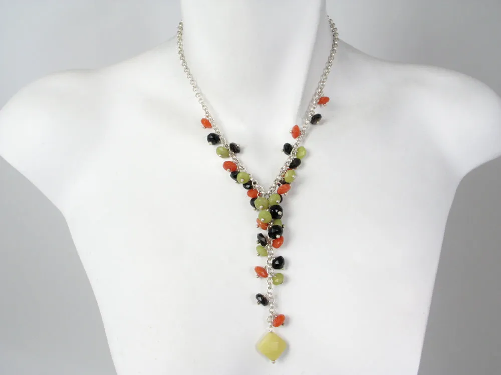 Stone Y Necklace