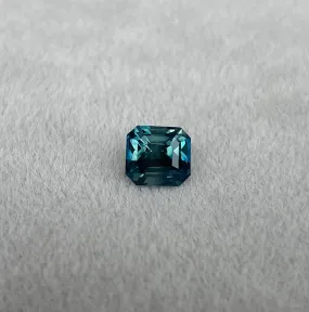 Stunning 1.26 ct Blue Green Bicolored Sapphire Emerald cut for Engagement Ring,  The Appeal Of rich Bluish-Green and Greenish-Blue Sapphires