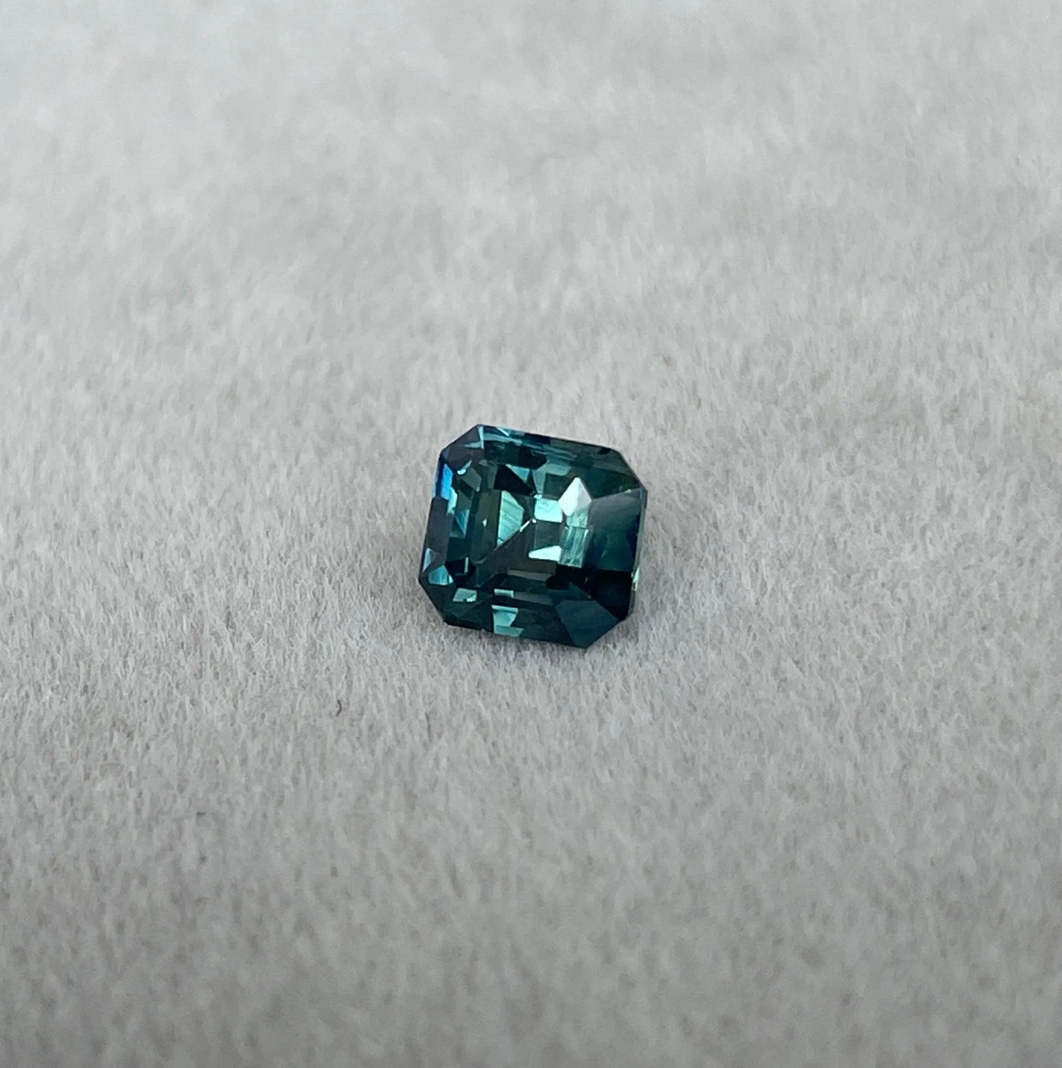 Stunning 1.26 ct Blue Green Bicolored Sapphire Emerald cut for Engagement Ring,  The Appeal Of rich Bluish-Green and Greenish-Blue Sapphires